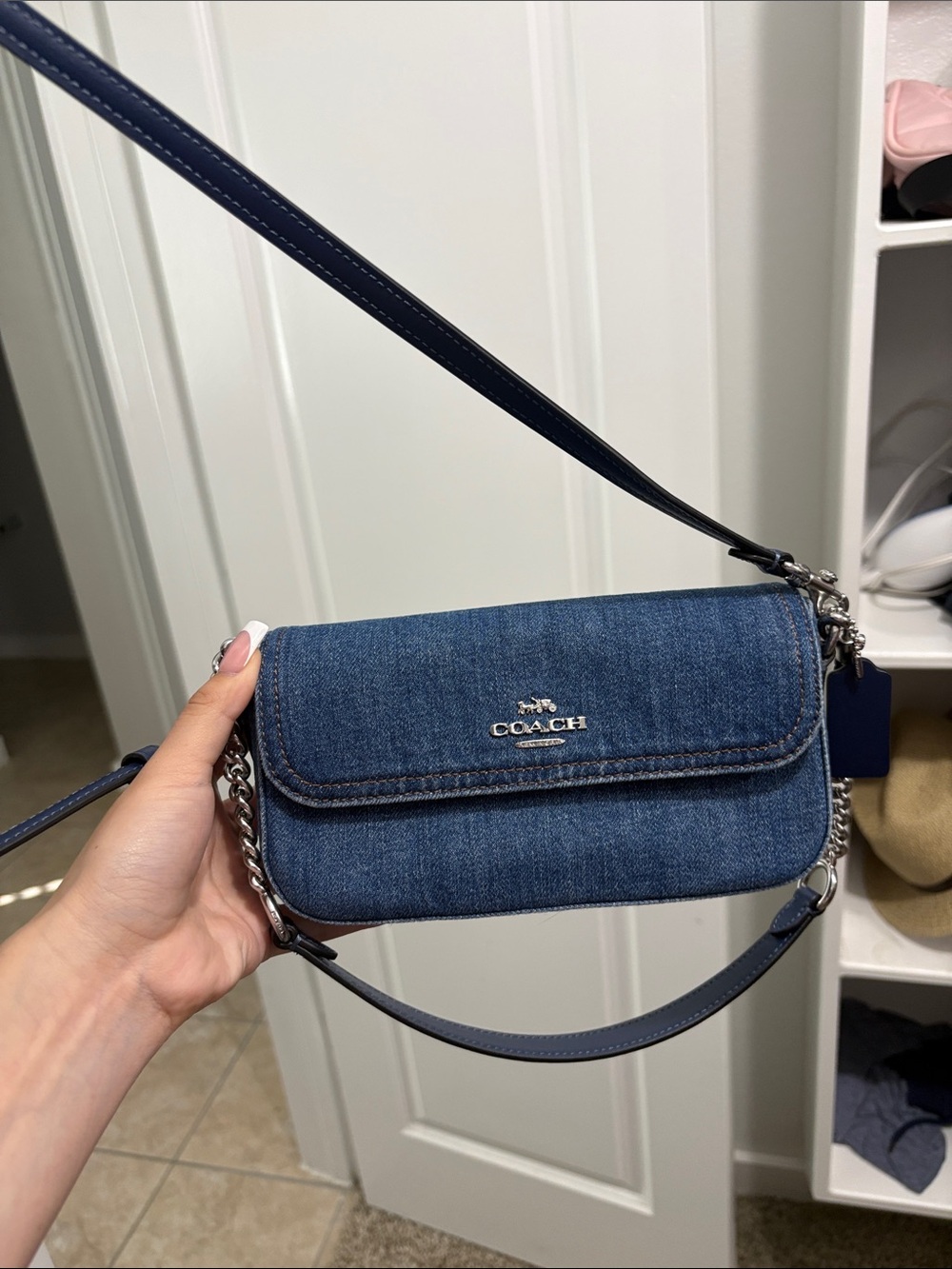 Coach hailey Denim Flap Shoulder Bag - Blue - Picture 3 of 3